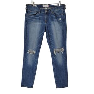 Lucky Brand Jeans Womens 8 / 29 Blue Denim‎ Charlie Skinny White Oak Cone USA